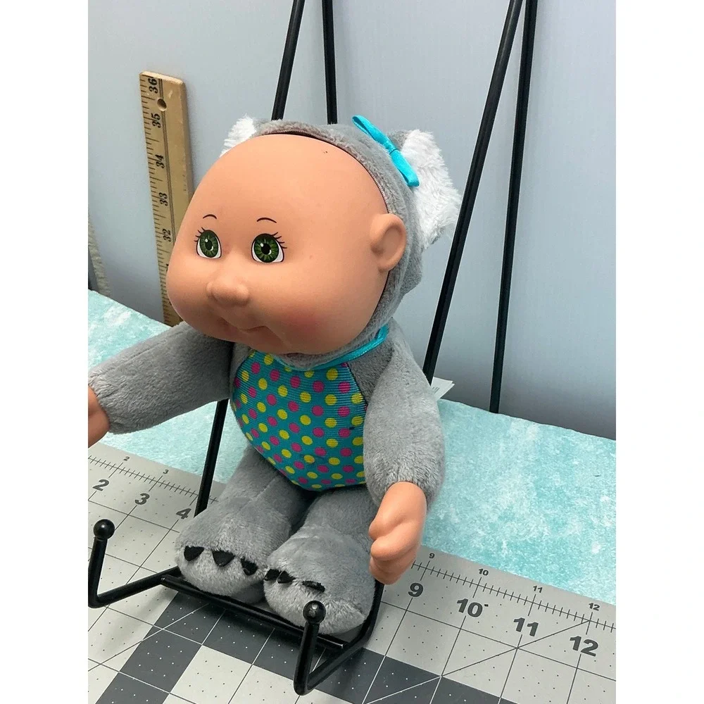 Cabbage Patch Kids Cuties Koala Plush Doll Gray Polka Dot 9 Inch Green Eyes